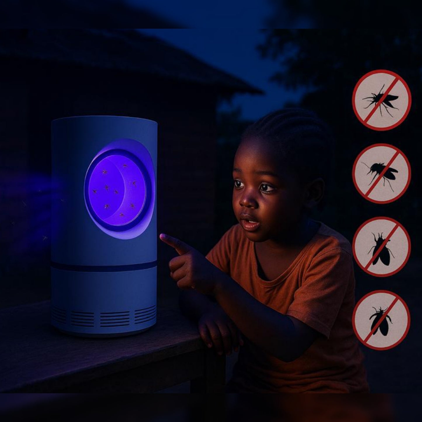 Aspirateur de moustiques LED silencieux - piège anti-insectes efficace